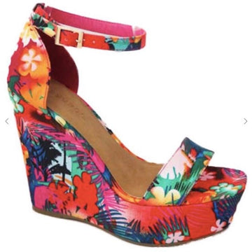 Selina Wedge- Fuchsia Floral